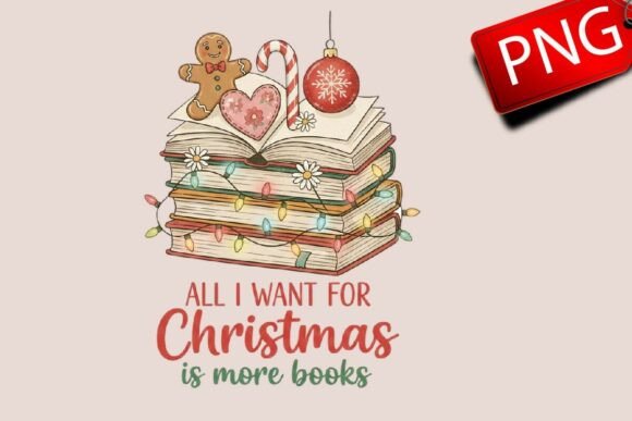 Download Retro Christmas Books PNG - Retro Collection