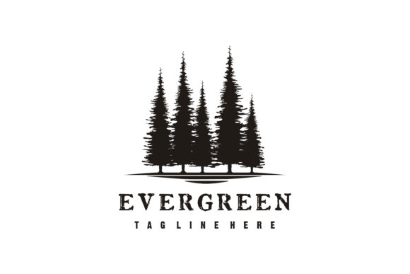 Download Retro Vintage Pine, Evergreen, Fir Tree - Retro Collection