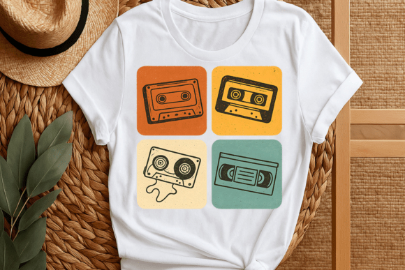 Download Vintage Retro Cassette Sublimation Png - Retro Collection