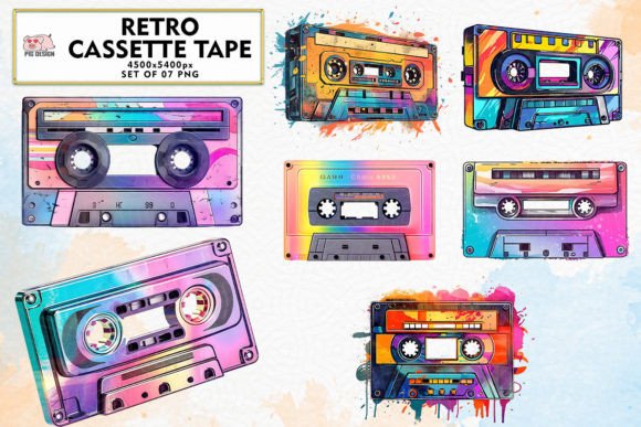 Download Retro Cassette Tape Sublimation Clipart - Retro Collection